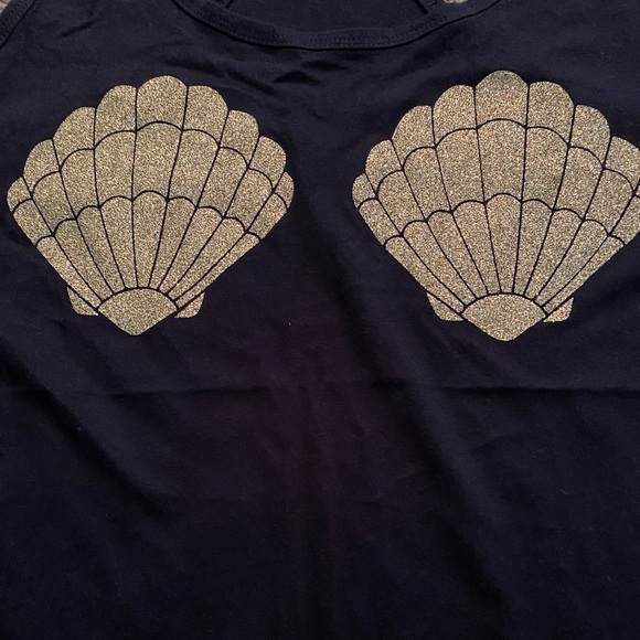 Women’s Halloween Gold Mermaid Shells Tank Top NEW - Picture 2 of 5